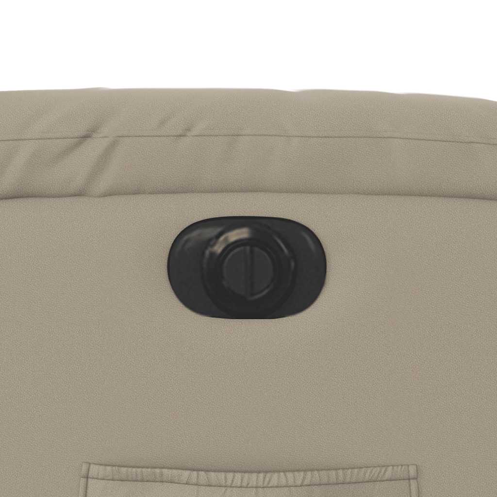 Πολυθρόνα Ανακλινόμενη Ηλεκτρική Καπουτσίνο από Συνθετικό Δέρμα - Pakobazaar