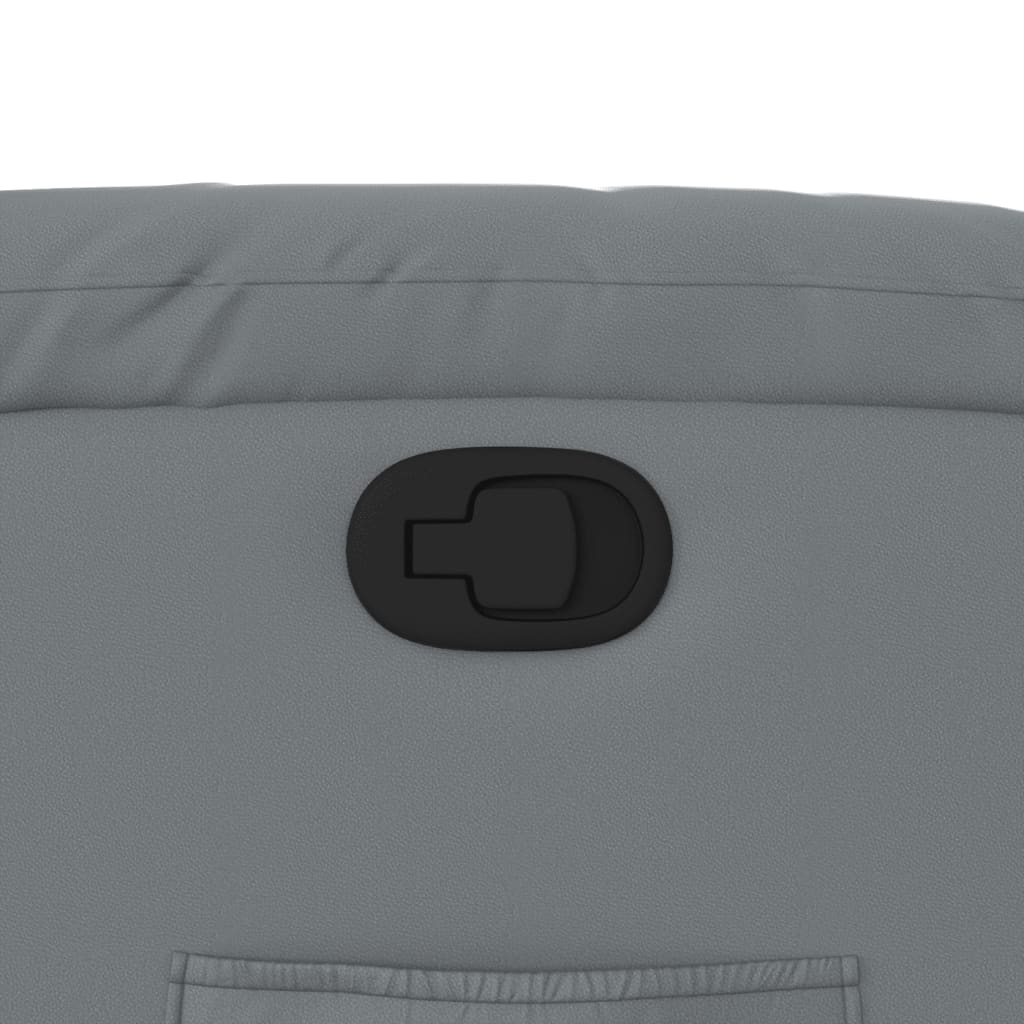 Πολυθρόνα Ανακλινόμενη με Ανύψωση Γκρι Συνθετικό Δέρμα