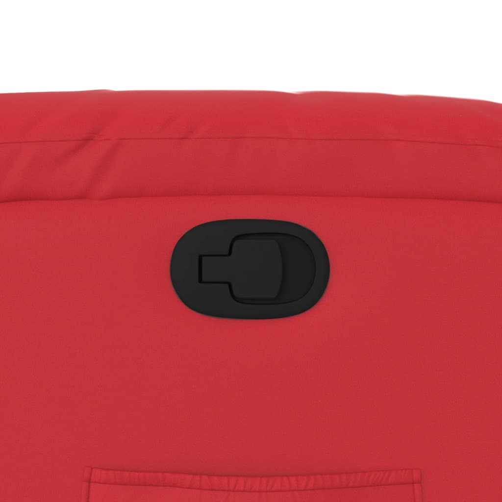 Πολυθρόνα Ανακλινόμενη με Ανύψωση Κόκκινη από Συνθετικό Δέρμα