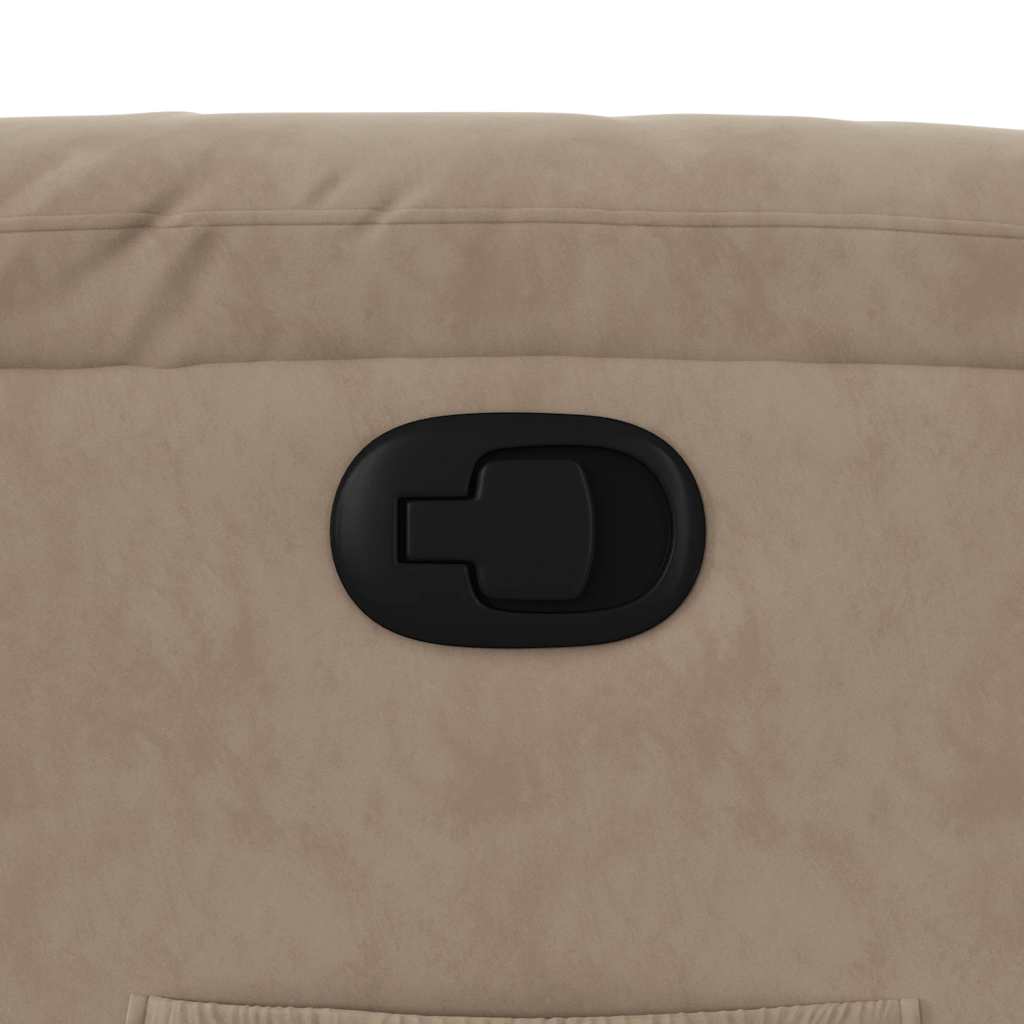 Πολυθρόνα Ανακλινόμενη με Ανύψωση Taupe Ύφασμα Μικροϊνών