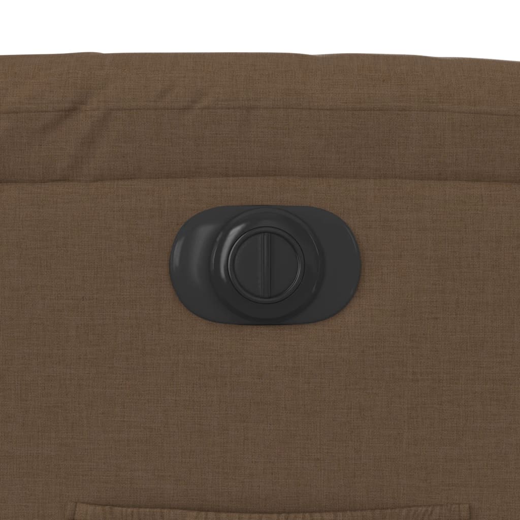 Πολυθρόνα Ανακλινόμενη Ηλεκτρική Καφέ Υφασμάτινη - Pakobazaar