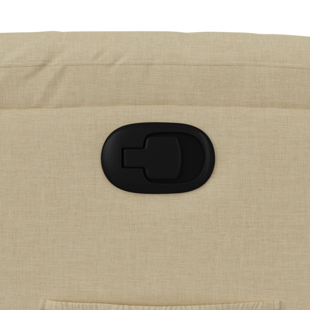 Πολυθρόνα Ανακλινόμενη με Ανύψωση Κρεμ Υφασμάτινη