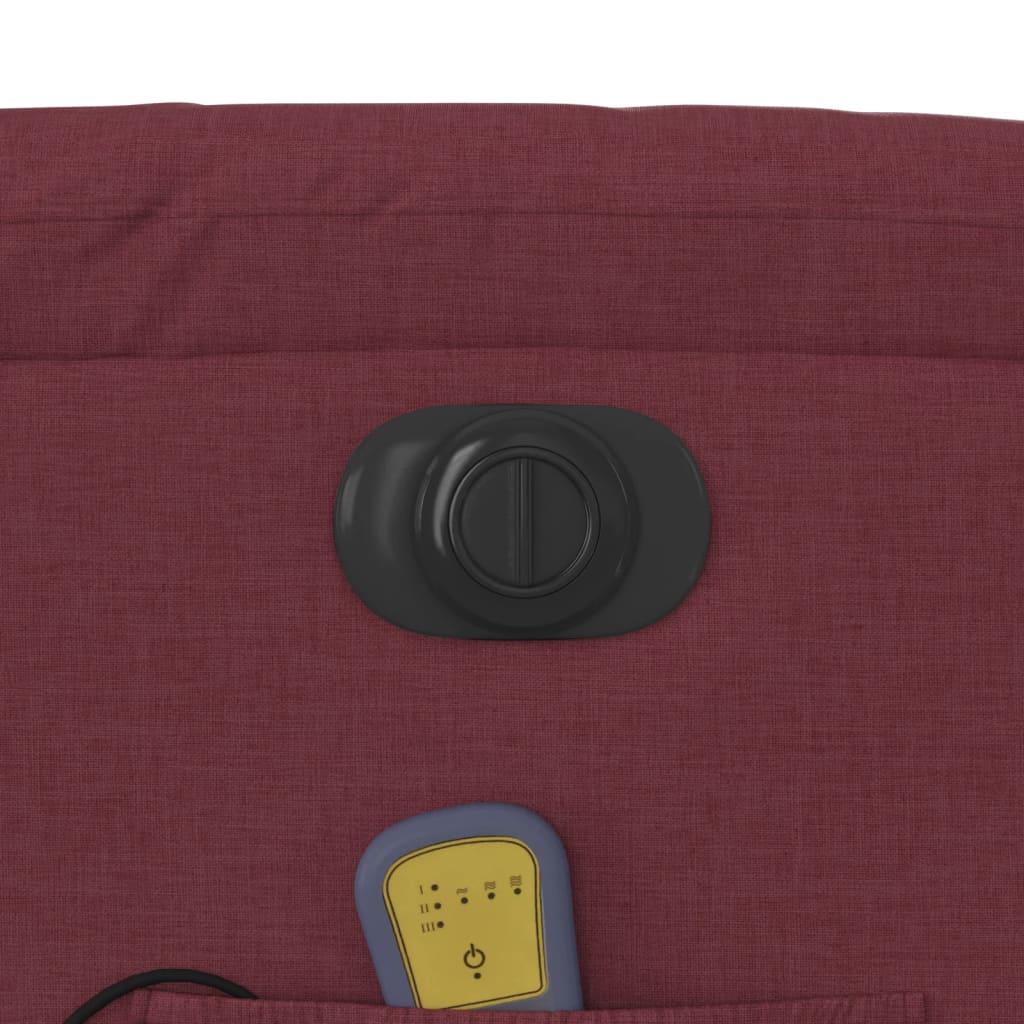 Πολυθρόνα Μασάζ Ηλεκτρική Ανακλ. Μπορντό Υφασμάτινη