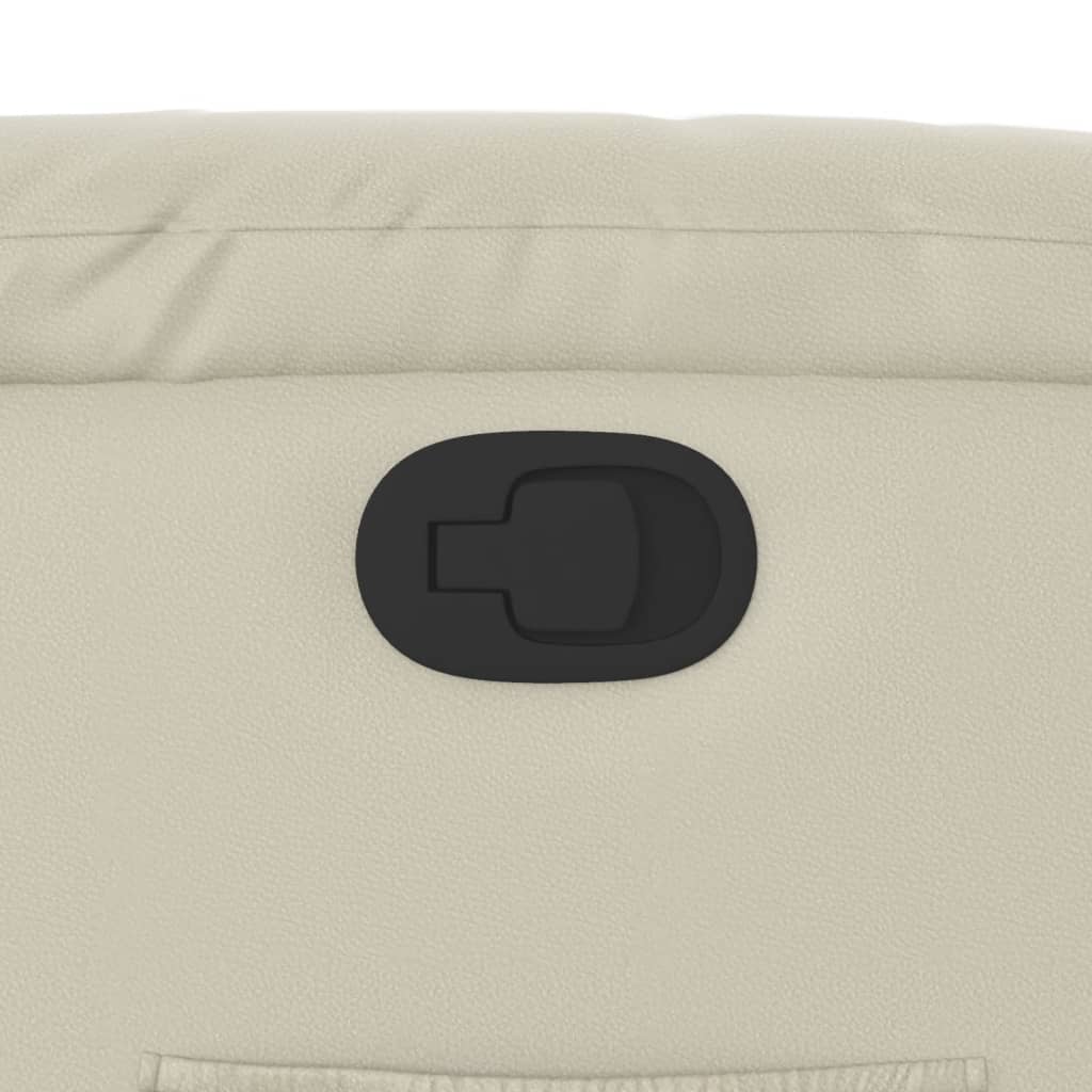 Πολυθρόνα Ανακλινόμενη με Ανύψωση Κρεμ από Συνθετικό Δέρμα