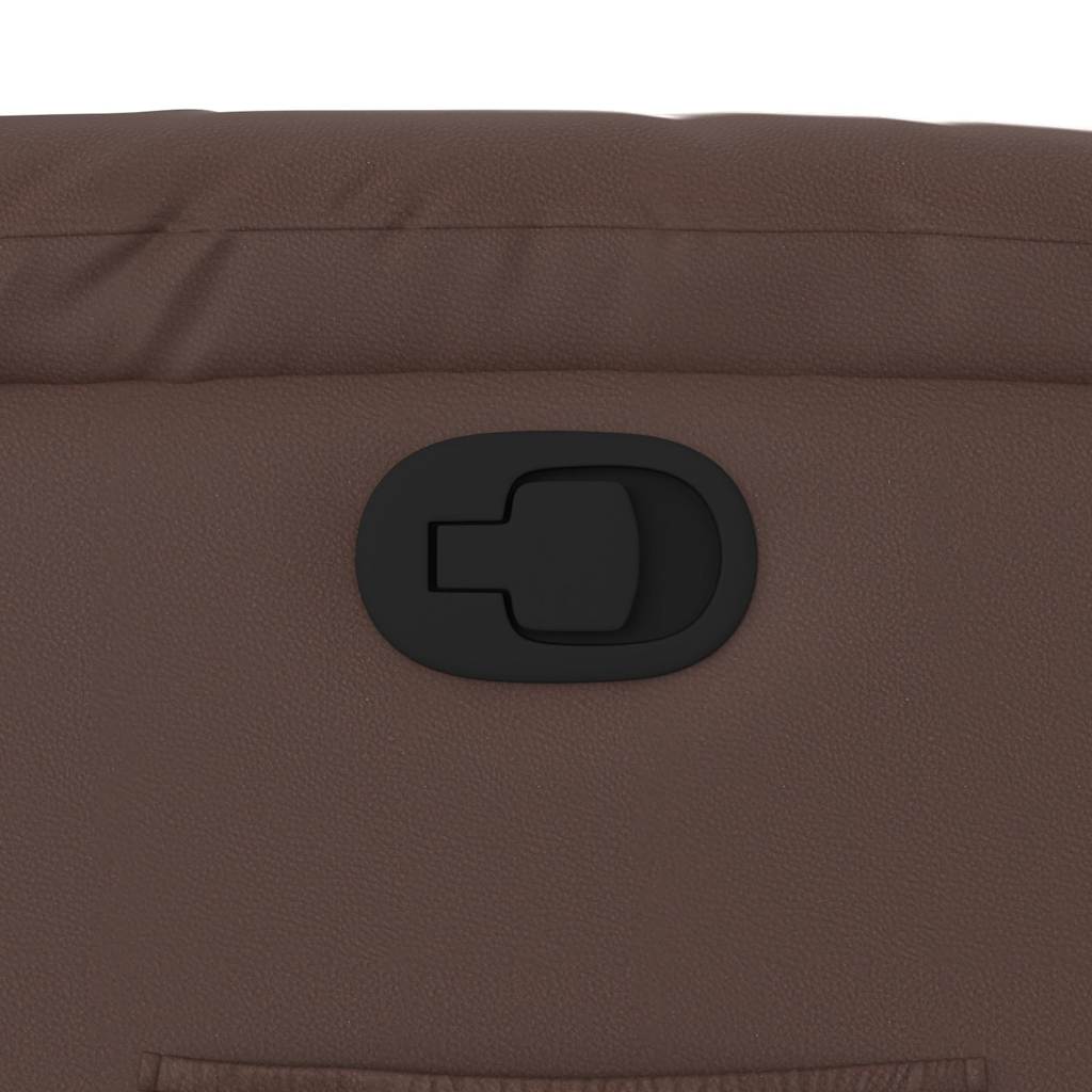 Πολυθρόνα Μασάζ Ανακλινόμενη με Ανύψωση Γυαλ. Καφέ Συνθ. Δέρμα