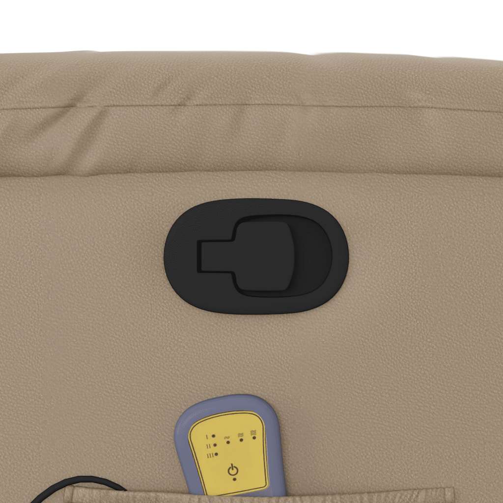 Πολυθρόνα Μασάζ Ανακλινόμενη με Ανύψωση Καπουτσίνο Συνθ. Δέρμα