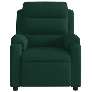 Πολυθρόνα Ανακλινόμενη Ηλεκτρική Σκούρο Πράσινο Βελούδινη