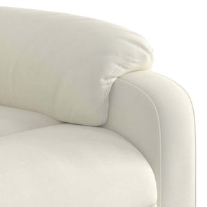 Πολυθρόνα Μασάζ Ηλεκ. Ανακλινόμενη Κρεμ Βελούδο