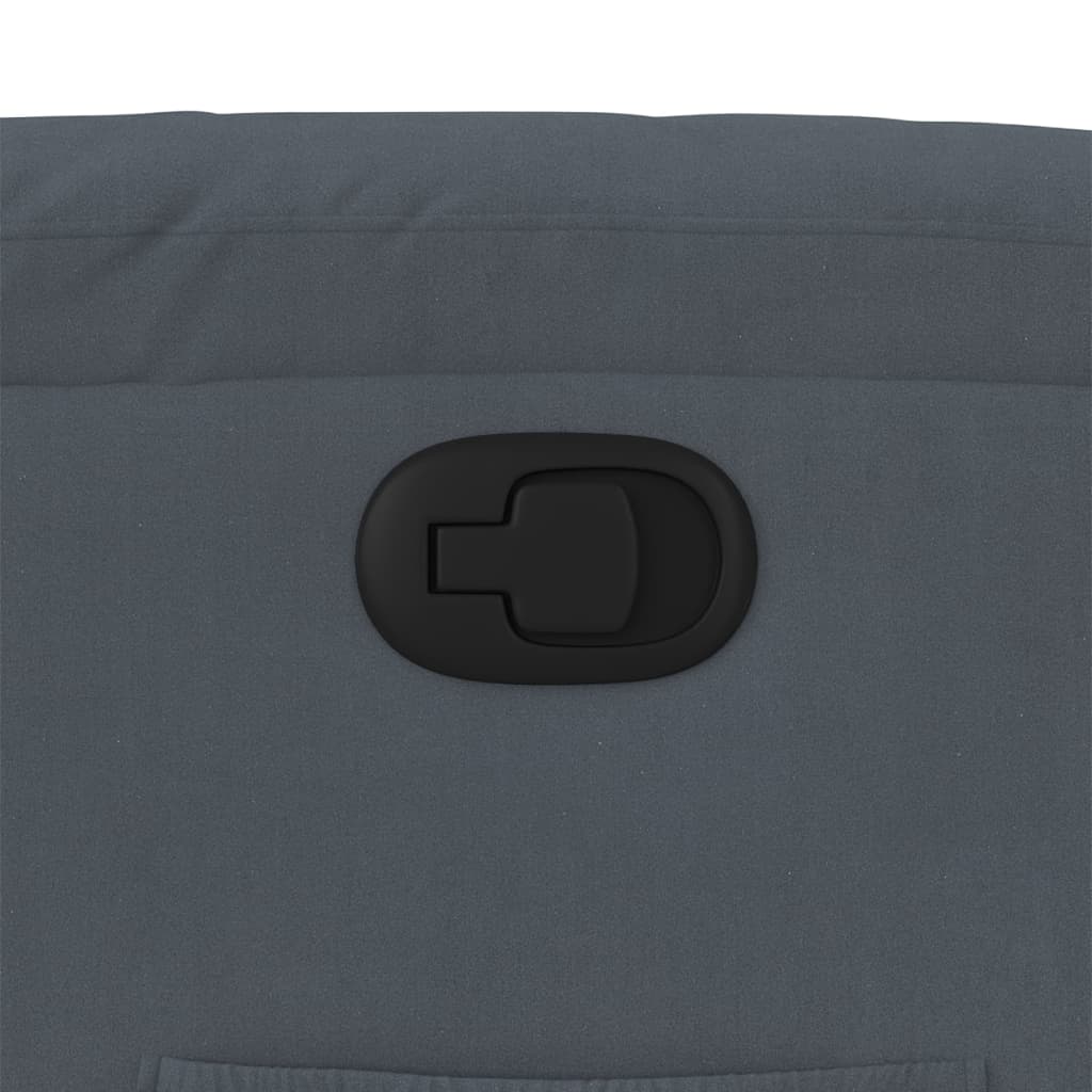 Πολυθρόνα Ανακλινόμενη με Ανύψωση Σκούρο Γκρι Βελούδινη - Pakobazaar