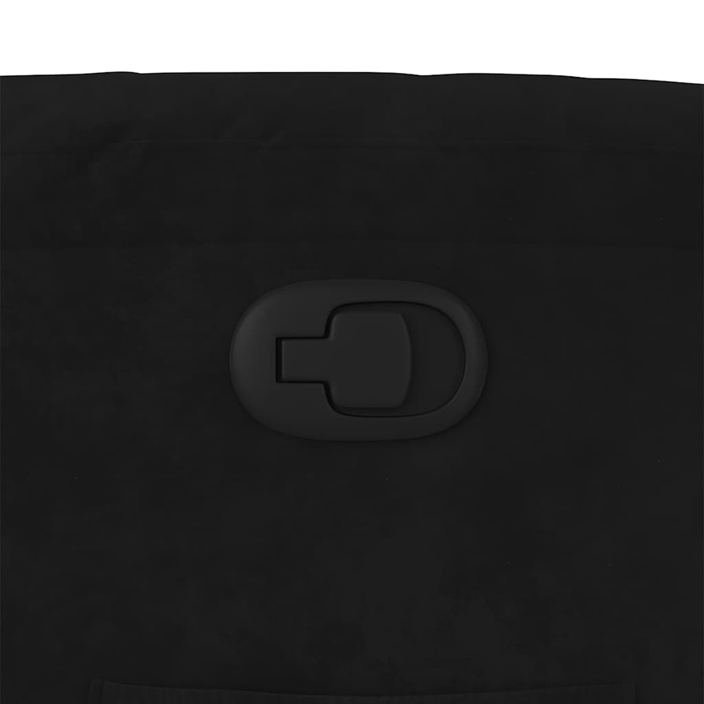 Πολυθρόνα Ανακλινόμενη με Ανύψωση Μαύρο Βελούδινη