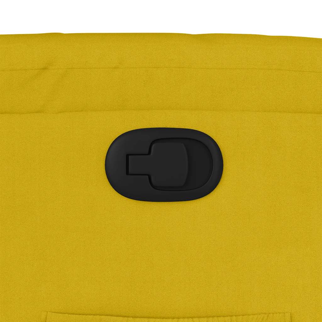 Πολυθρόνα Ανακλινόμενη με Ανύψωση Κίτρινο Βελούδινη