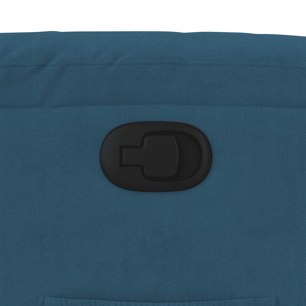 Πολυθρόνα Ανακλινόμενη με Ανύψωση Μπλε Βελούδινη