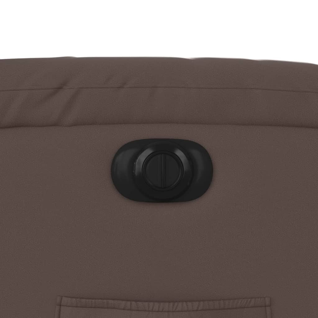 Πολυθρόνα Ηλεκτρική Ανακλινόμενη Καφέ Συνθ. Δέρμα