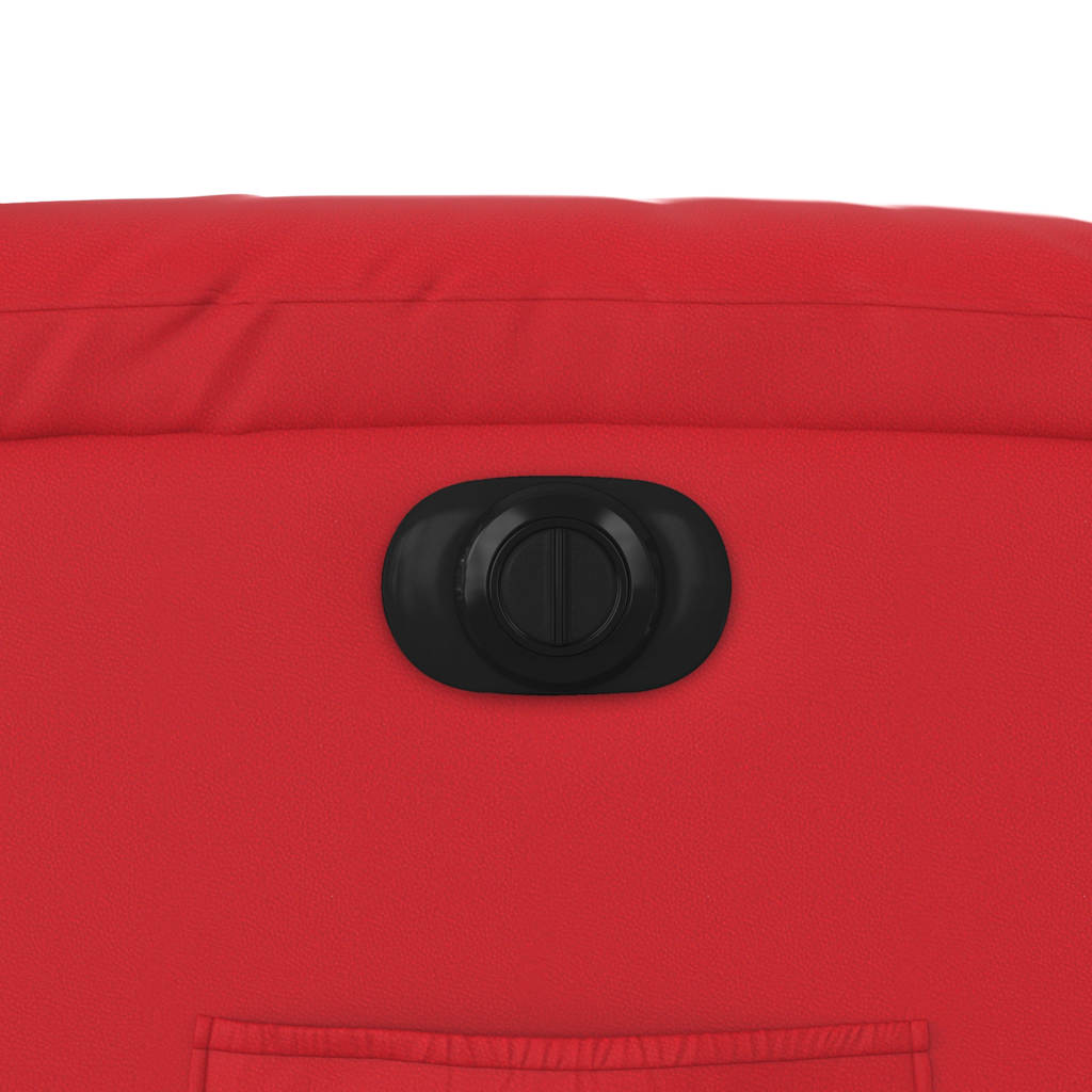 Πολυθρόνα Ανακλινόμενη Ηλεκτρική Κόκκινη από Συνθετικό Δέρμα