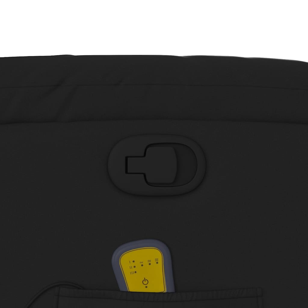 Πολυθρόνα Μασάζ Ανακλινόμενη με Ανύψωση Μαύρη Συνθετικό Δέρμα - Pakobazaar