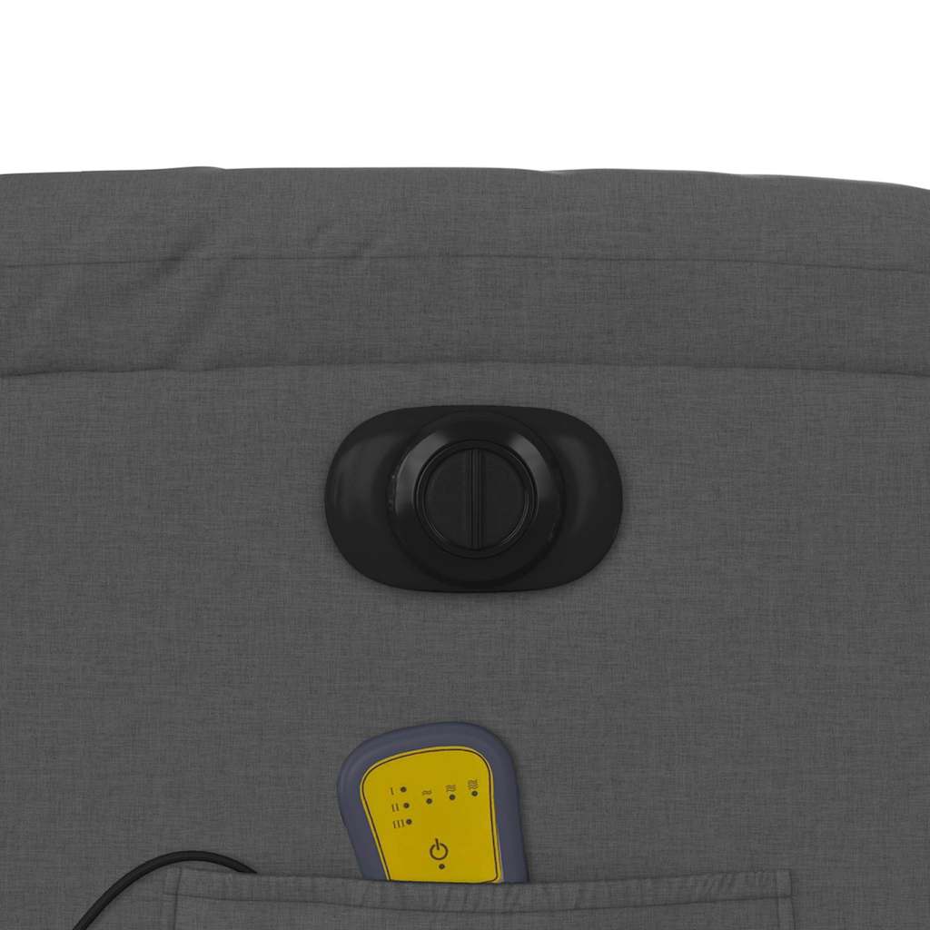 Πολυθρόνα Μασάζ Ανακλινόμενη Ηλεκτρική Σκούρο Γκρι Υφασμάτινη