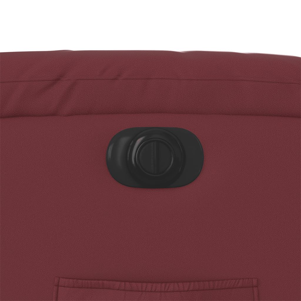 Πολυθρόνα Ανακλινόμενη Ηλεκτρική Μπορντό Συνθετικό Δέρμα