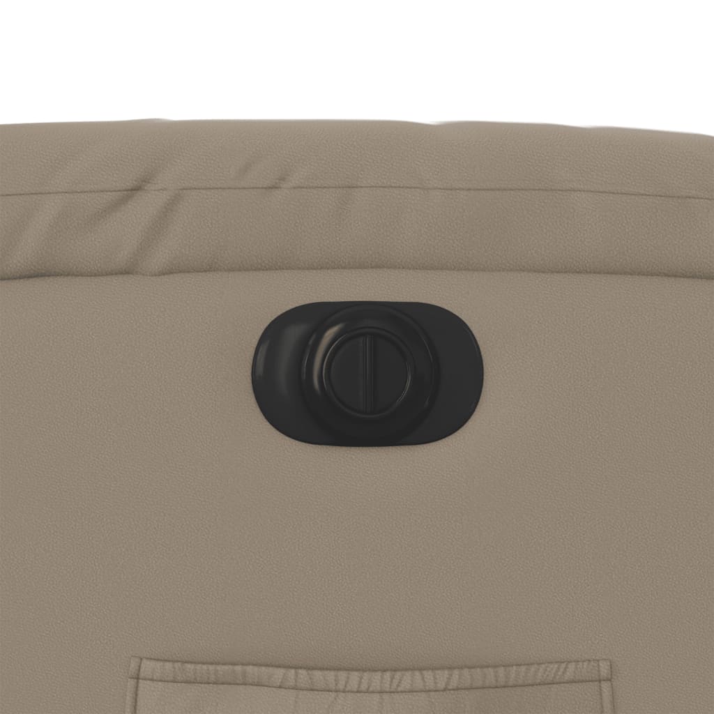 Πολυθρόνα Ανακλινόμενη Ηλεκτρική Καπουτσίνο από Συνθετικό Δέρμα