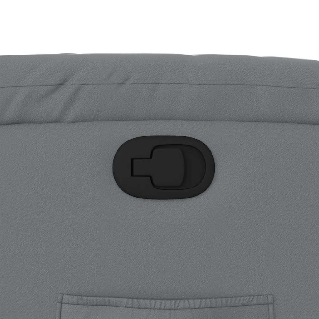 Πολυθρόνα Ανακλινόμενη με Ανύψωση Γκρι Συνθετικό Δέρμα