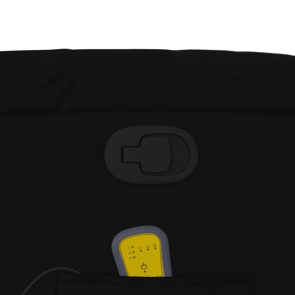 Πολυθρόνα Μασάζ Ανακλινόμενη με Ανύψωση Μαύρη Συνθετικό Δέρμα - Pakobazaar