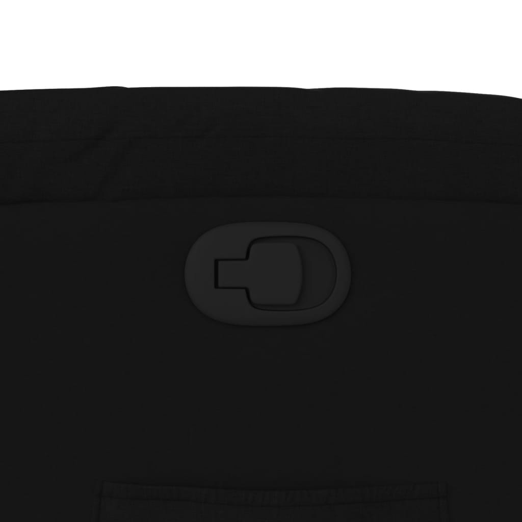 Πολυθρόνα Ανακλινόμενη με Ανύψωση Μαύρη Υφασμάτινη