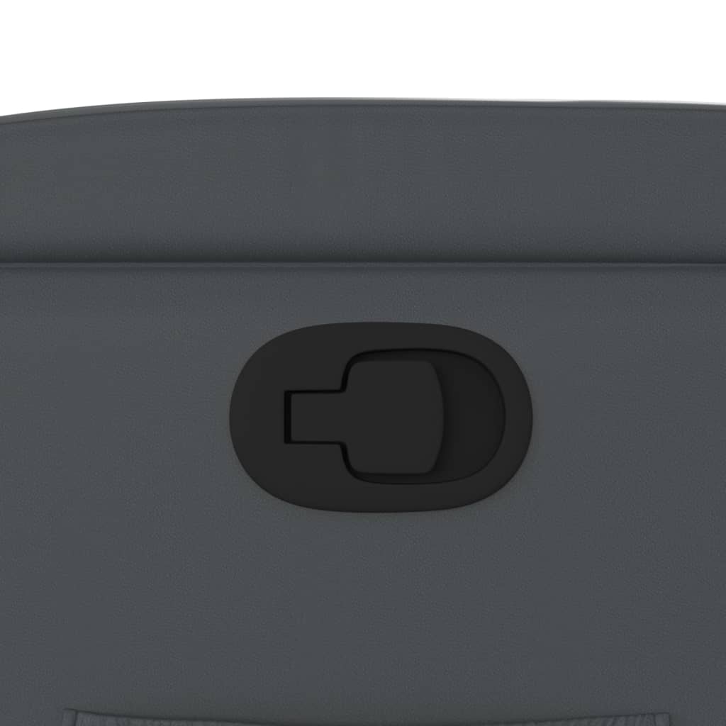 Πολυθρόνα με Ανακλινόμενη Πόρτα Γκρι από Συνθετικό Δέρμα
