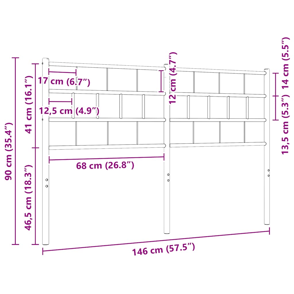 Ανταλλακτικό κεφαλάρι Μαύρο 140 εκ. Μεταλλικό - Pakobazaar