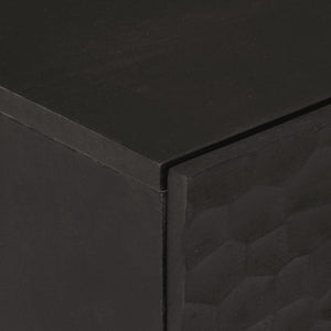 Βοηθητικά Ντουλάπια 2 Τεμ. Μαύρα 60x33x75 εκ. Μασίφ Ξύλο Μάνγκο