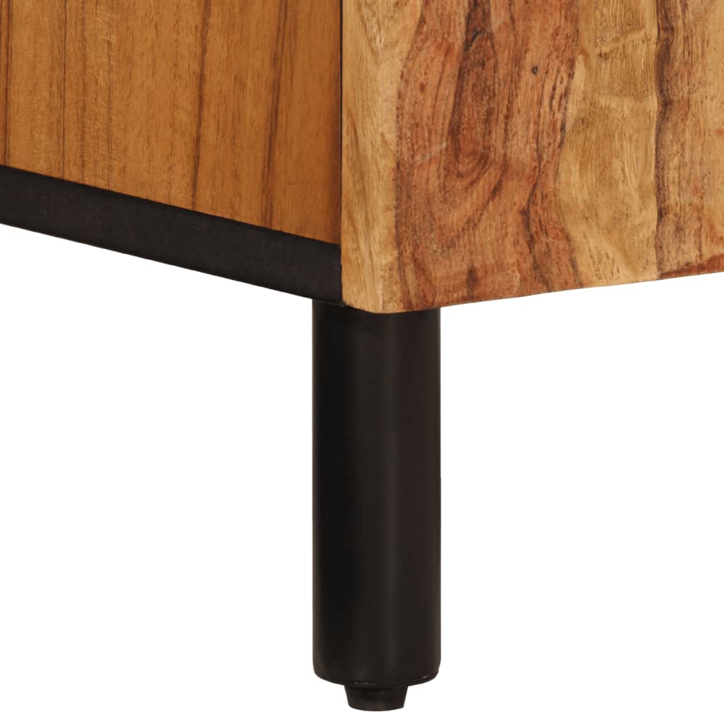 Ντουλάπι Μπάνιου Σετ 2 Τεμαχίων από Μασίφ Ξύλο Ακακίας