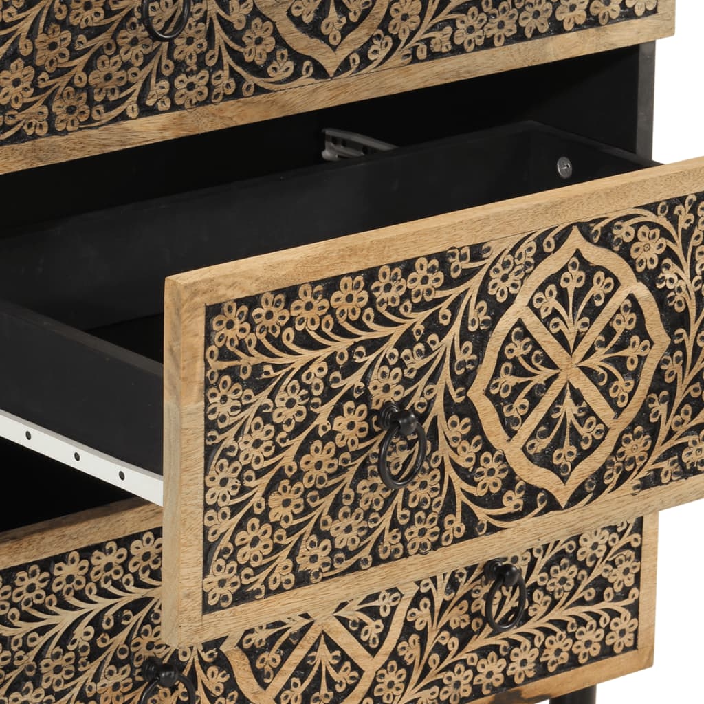 Βοηθητικά Ντουλάπια 2 Τεμ. 60x33x75 εκ. από Μασίφ Ξύλο Μάνγκο