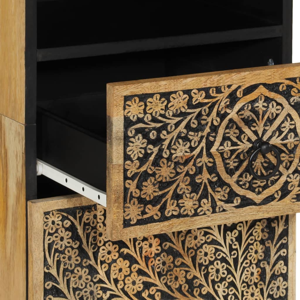 Έπιπλα Μπάνιου Σετ 4 Τεμαχίων από Μασίφ Ξύλο Μάνγκο - Pakobazaar