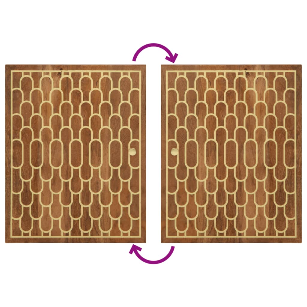 Έπιπλα Μπάνιου Σετ 5 Τεμαχίων από Μασίφ Ξύλο Μάνγκο