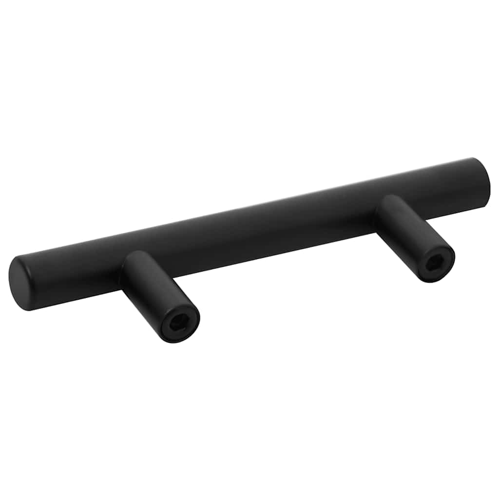 Λαβές Ντουλαπιών 10 τεμ. Μαύρες 64 χιλ. από Ανοξείδωτο Ατσάλι - Pakobazaar