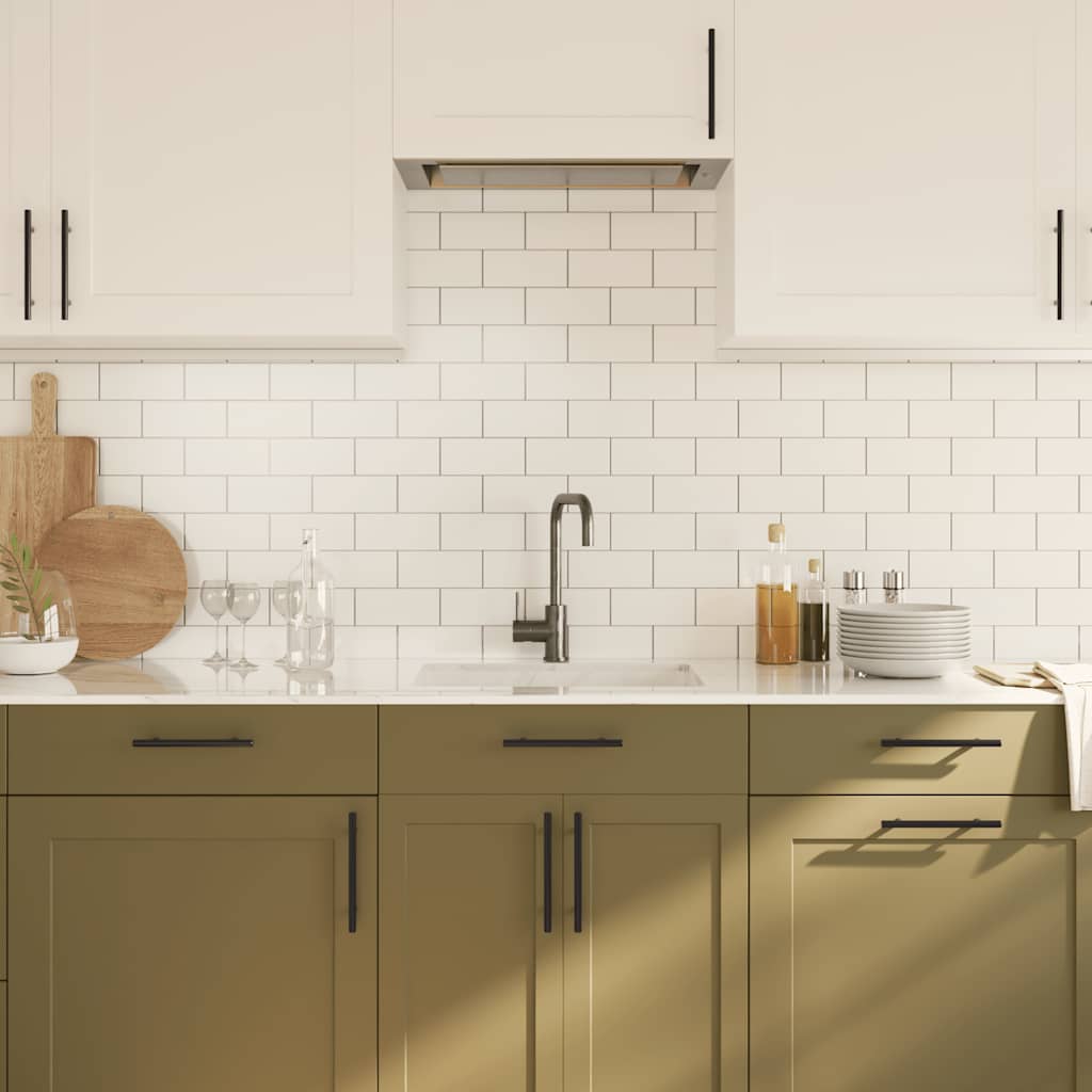 Λαβές Ντουλαπιών 10 τεμ. Μαύρες 128 χιλ. από Ανοξείδωτο Ατσάλι - PAKOBAZAAR