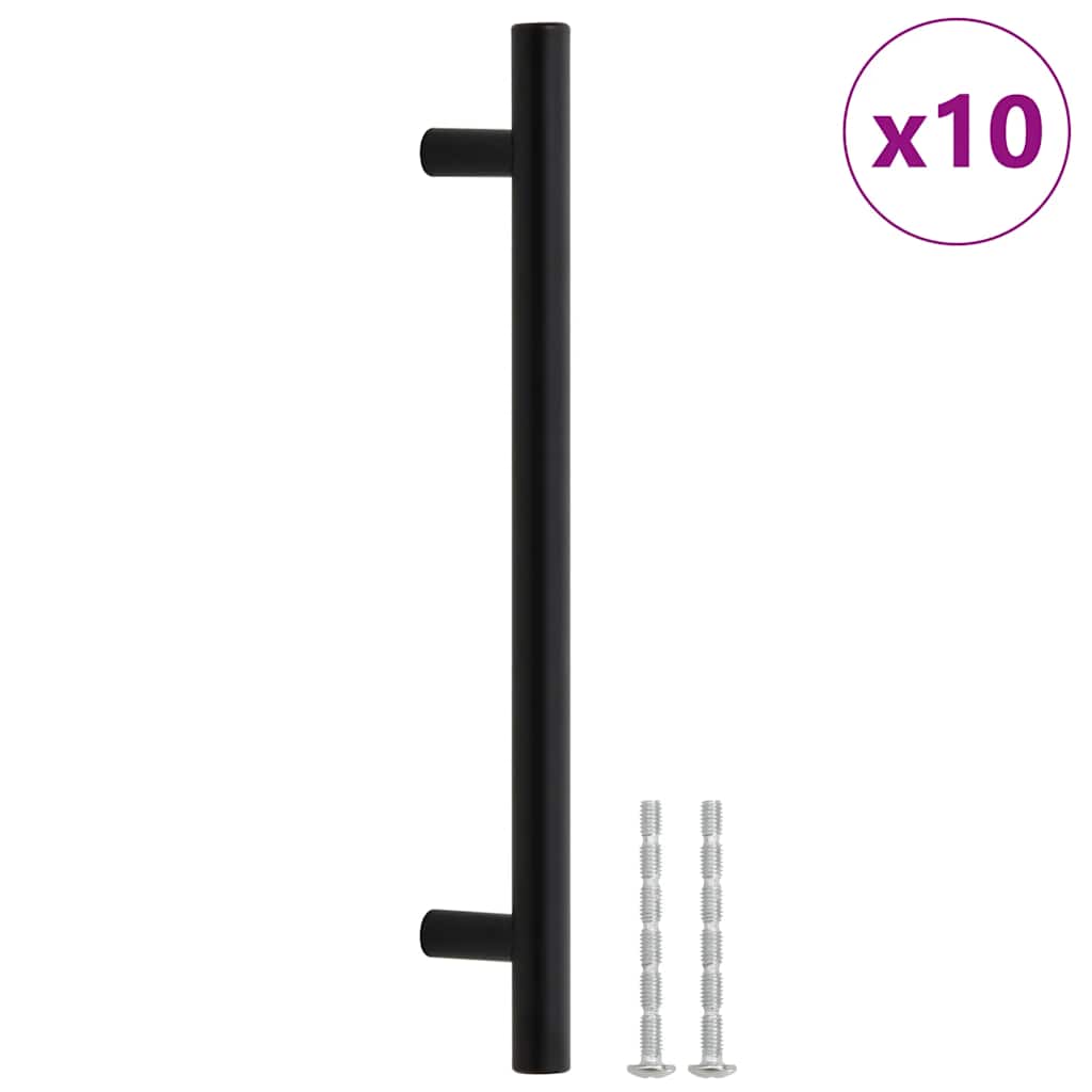 Λαβές Ντουλαπιών 10 τεμ. Μαύρες 160 χιλ. από Ανοξείδωτο Ατσάλι - PAKOBAZAAR