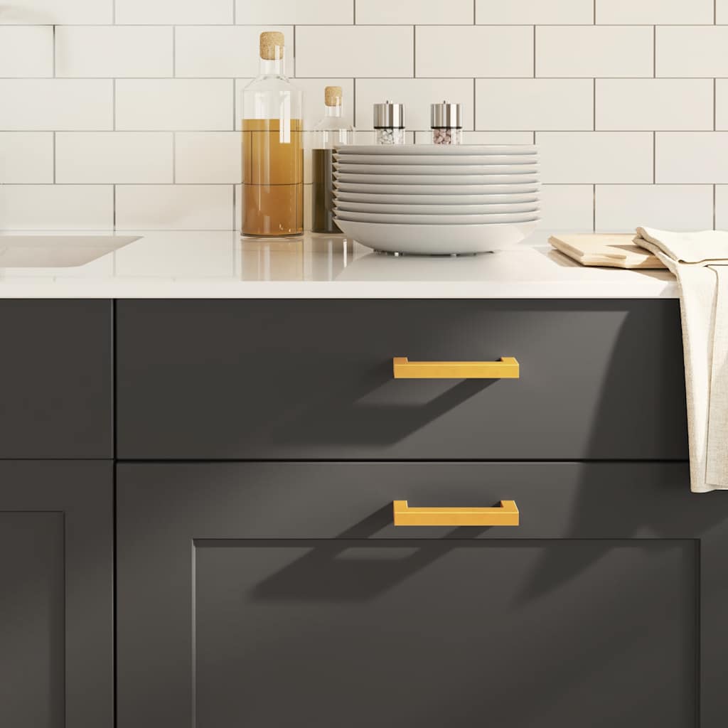 Λαβές Ντουλαπιών 10 τεμ. Χρυσές 96 χιλ. από Ανοξείδωτο Ατσάλι - PAKOBAZAAR