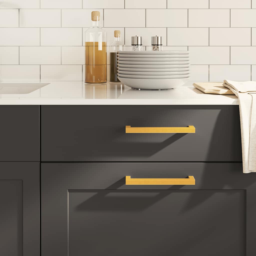 Λαβές Ντουλαπιών 10 τεμ. Χρυσές 160 χιλ. από Ανοξείδωτο Ατσάλι - PAKOBAZAAR