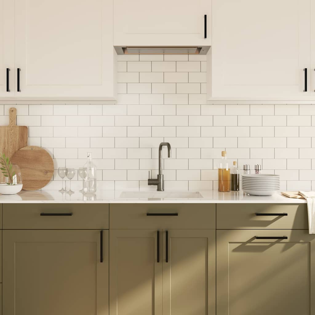 Λαβές Ντουλαπιών 10 τεμ. Μαύρες 128 χιλ. από Ανοξείδωτο Ατσάλι - Pakobazaar