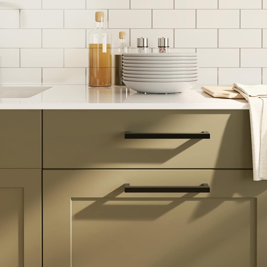 Λαβές Ντουλαπιών 5 τεμ. Μαύρες 192 χιλ. από Ανοξείδωτο Ατσάλι - PAKOBAZAAR