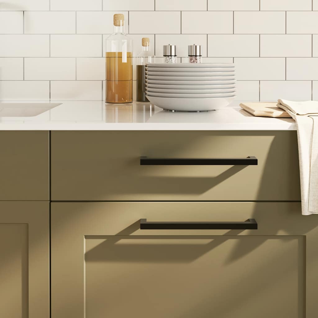 Λαβές Ντουλαπιών 5 τεμ. Μαύρες 224 χιλ. από Ανοξείδωτο Ατσάλι - PAKOBAZAAR