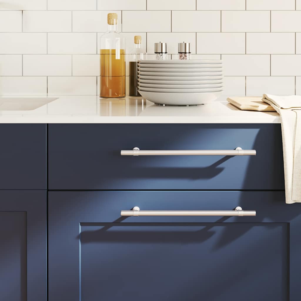 Λαβές Ντουλαπιών 5 τεμ. Ασημί 224 χιλ. από Ανοξείδωτο Ατσάλι - PAKOBAZAAR