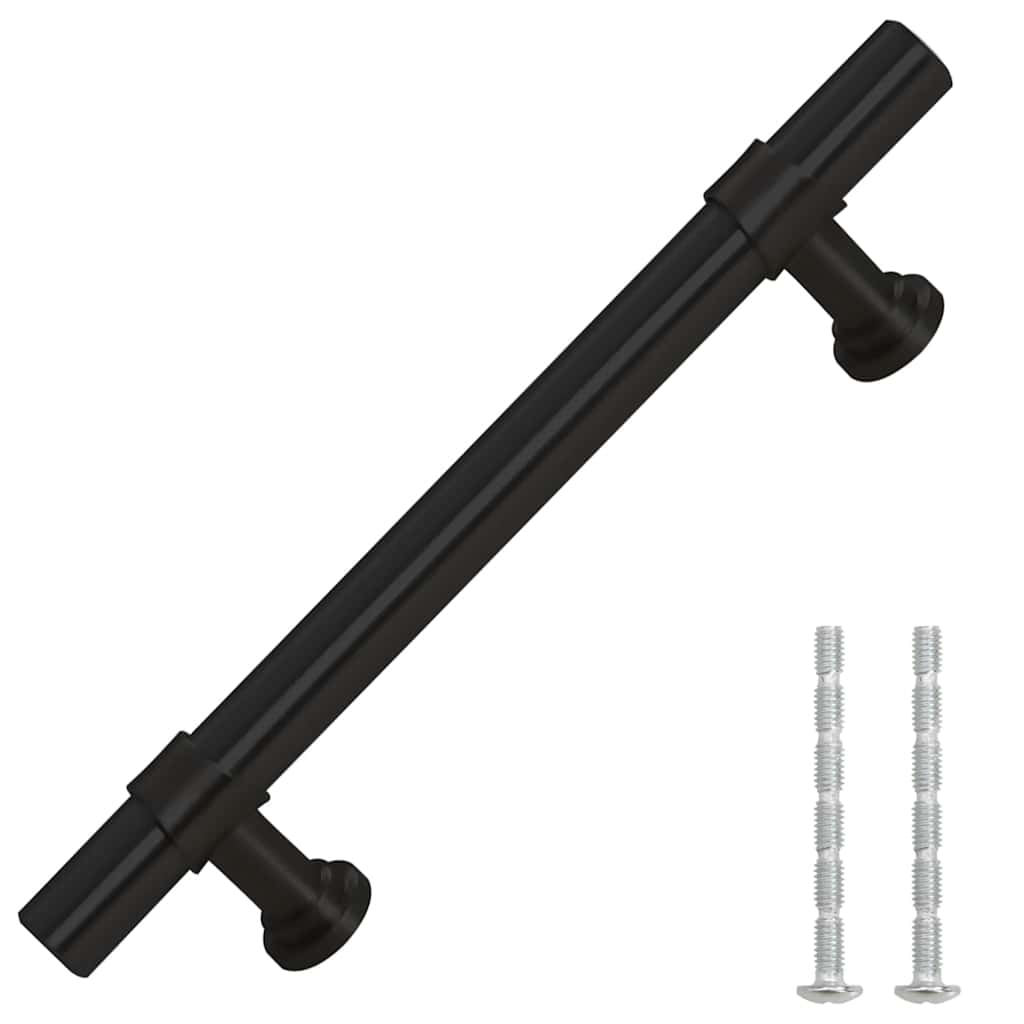 Λαβές Ντουλαπιών 10 τεμ. Μαύρες 96 χιλ. από Ανοξείδωτο Ατσάλι - PAKOBAZAAR