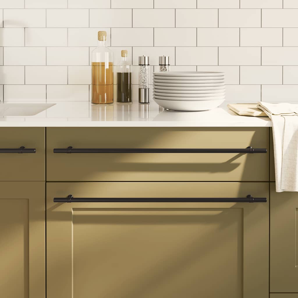 Λαβές Ντουλαπιών 5 τεμ. Μαύρες 480 χιλ. από Ανοξείδωτο Ατσάλι - PAKOBAZAAR