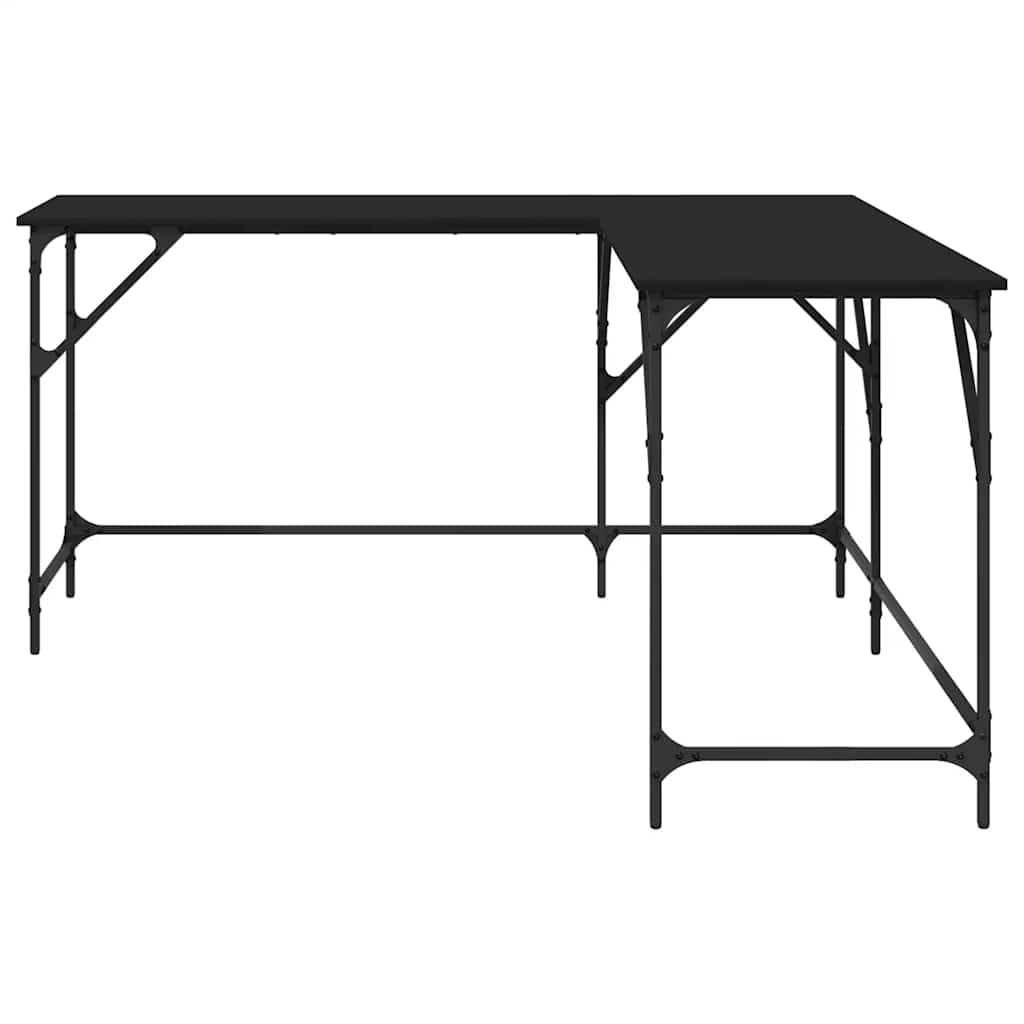 Γραφείο Μαύρο 149 x 149 x 75 εκ. από Επεξεργασμένο Ξύλο