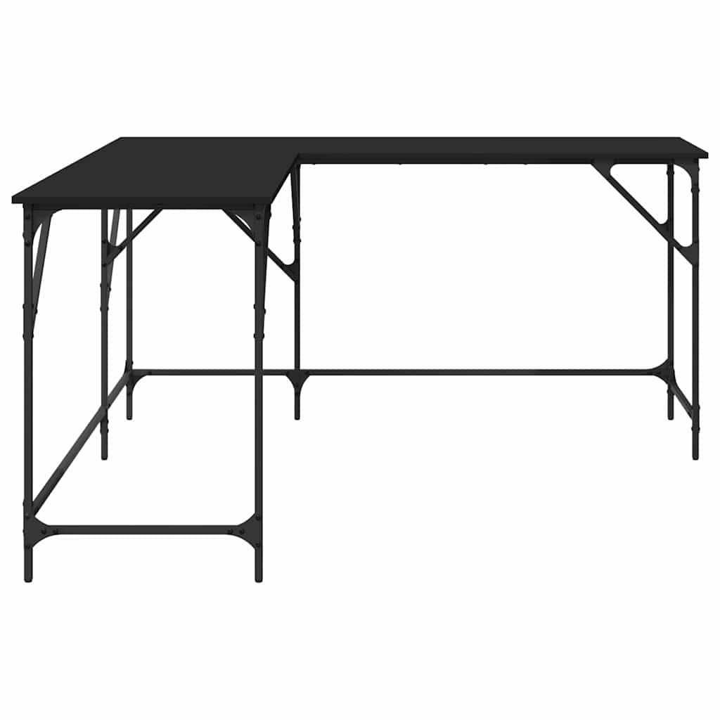 Γραφείο Μαύρο 149 x 149 x 75 εκ. από Επεξεργασμένο Ξύλο