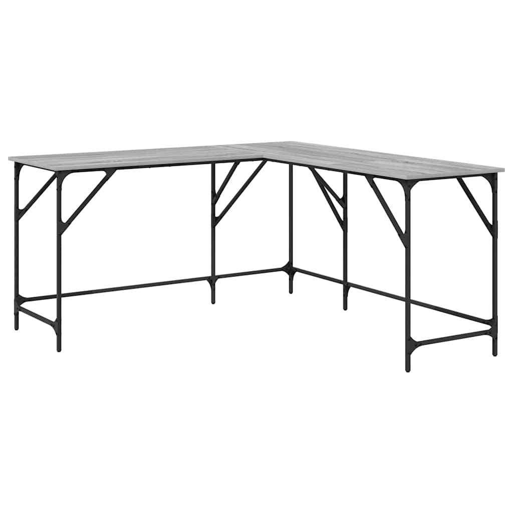 Γραφείο Γκρι Sonoma 149x149x75 εκ. από Επεξεργασμένο Ξύλο