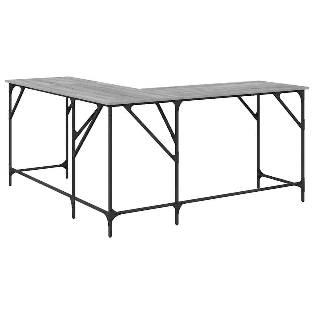 Γραφείο Γκρι Sonoma 149x149x75 εκ. από Επεξεργασμένο Ξύλο