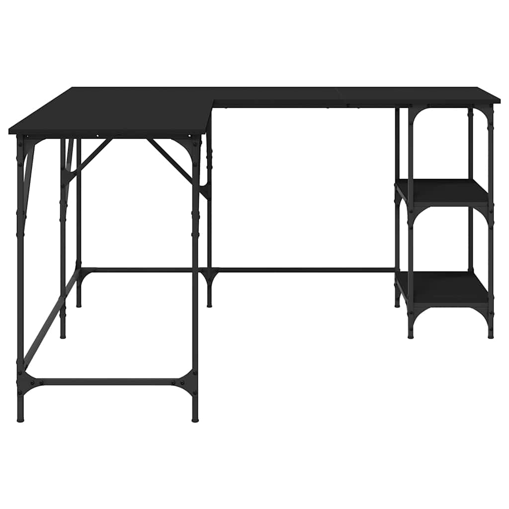 Γραφείο Μαύρο 139 x 139 x 75 εκ. από Επεξεργασμένο Ξύλο