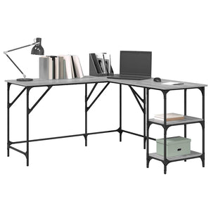 Γραφείο Γκρι Sonoma 139x139x75 εκ. από Επεξεργασμένο Ξύλο