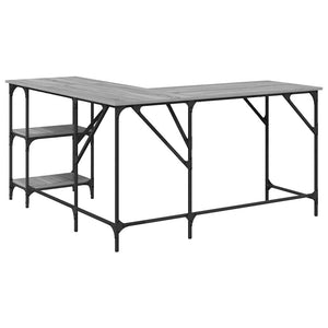 Γραφείο Γκρι Sonoma 139x139x75 εκ. από Επεξεργασμένο Ξύλο